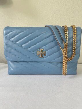 Tory Burch Kira Chevron Shoulder Bag In Bluewood